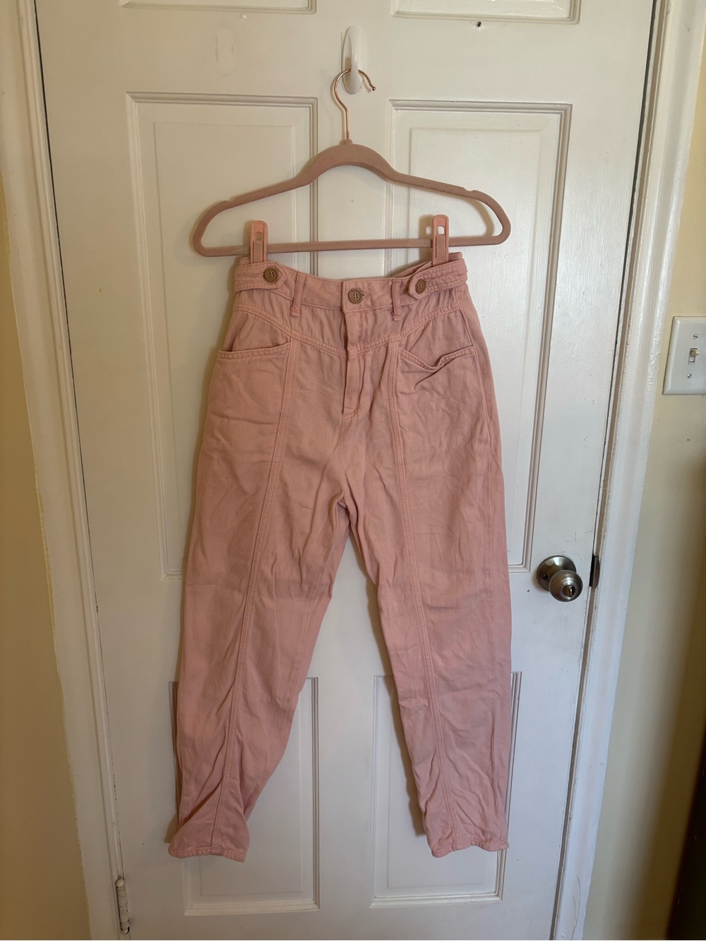 We the Free Pink High-Waisted Pants Size 28